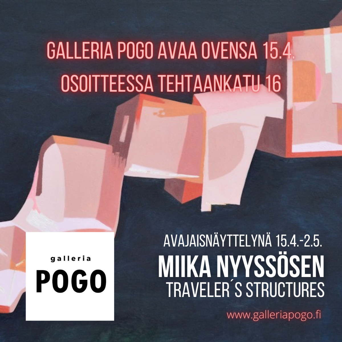 Näyttelyni   alkaa 15.4