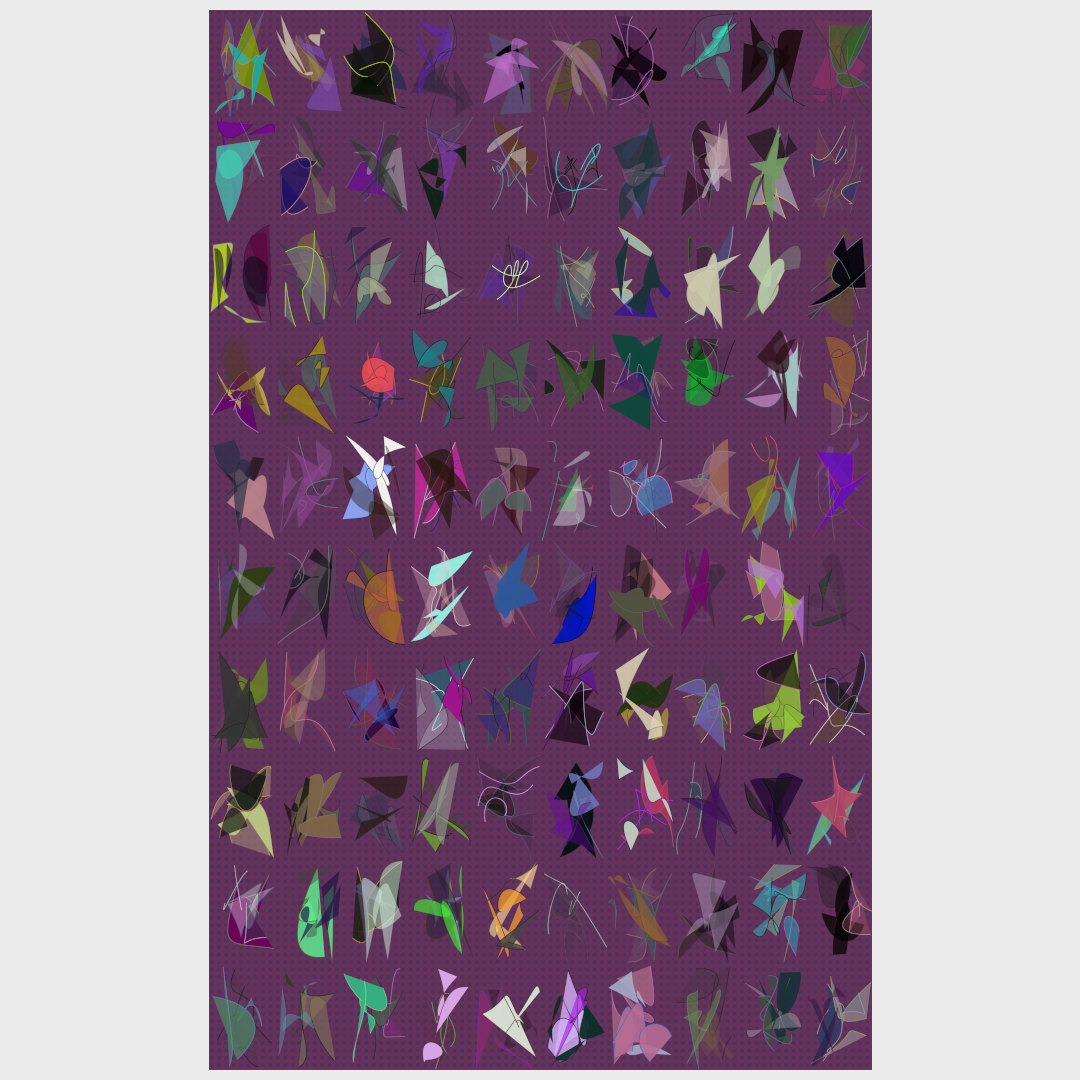 One Hundred Color Structures NFT artworks now availabe on OpenSea