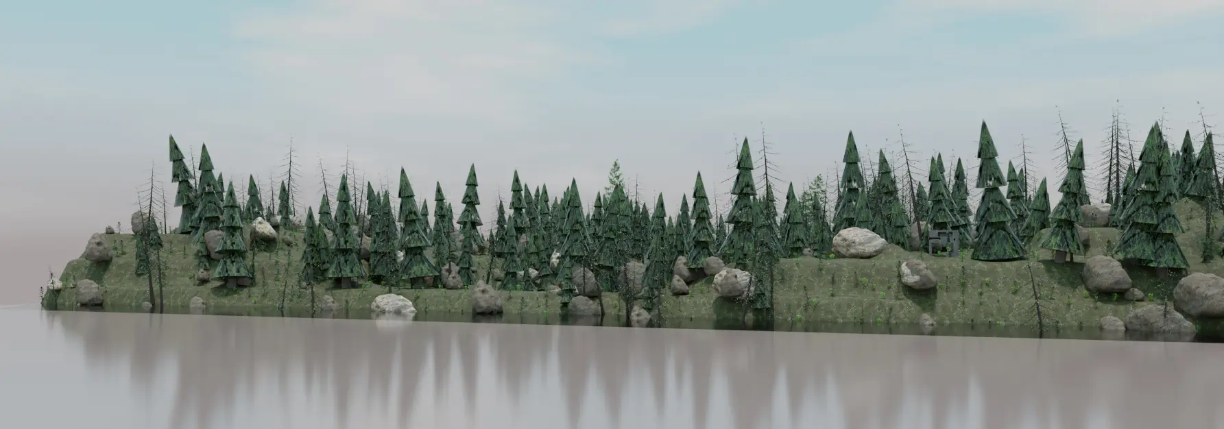 3d rendering , virtual landscape miiknyland