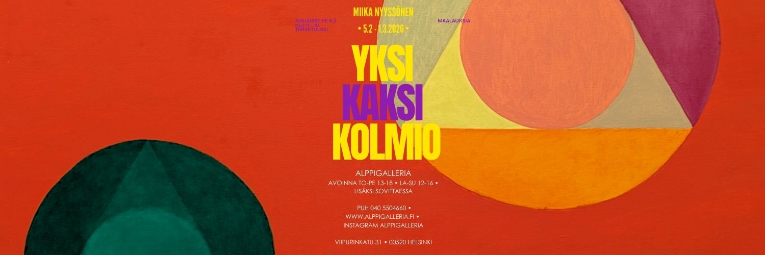 Painting Exhibition “Yksi kaksi kolmio” at Alppigalleria Helsinki